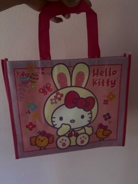 New Hello Kitty Pink Bunny Tote with Floral and new water bottle included